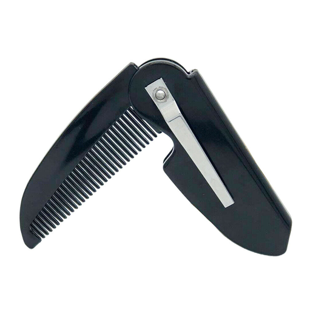 Handmade Plastic Foldable Mustache Beard Comb for Pockets Wallet Anti-static