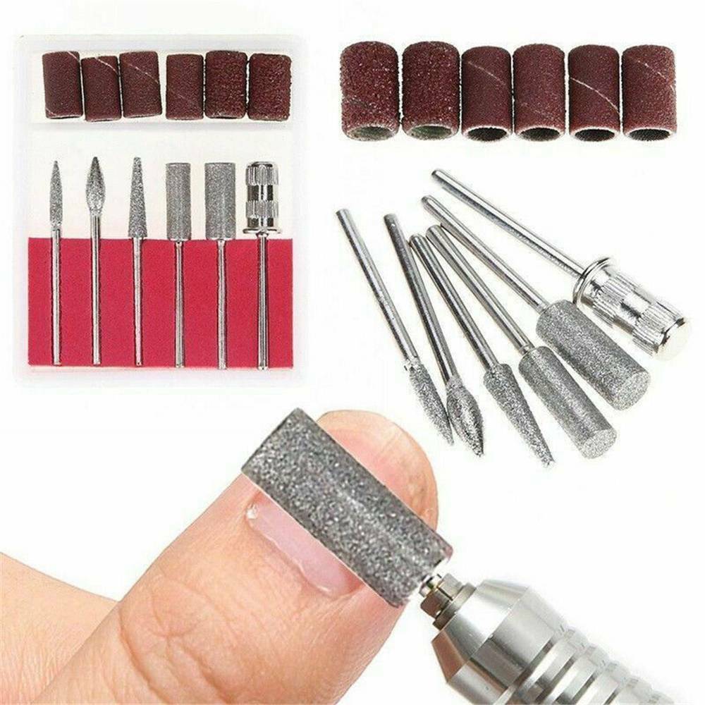 Pro Nail Art 6 Drill File Bits Set Tool for Acrylic Manicure Electric Machine US