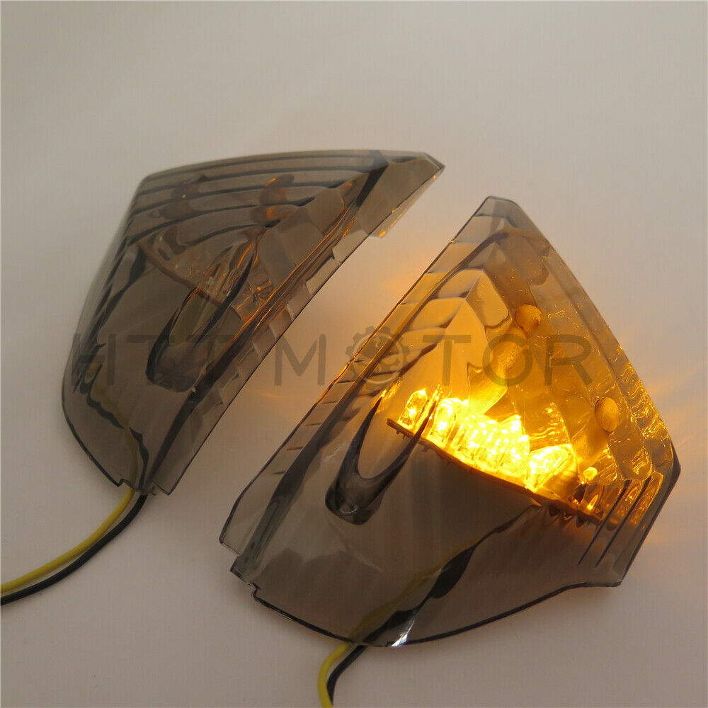 Turn Signal Smoke Lens Cover w/ LED FOR Suzuki GSXR600 750 06-07