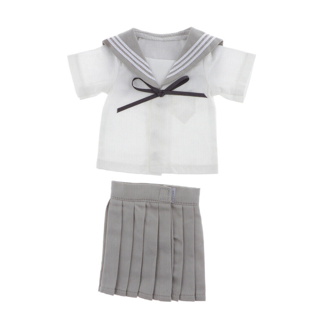 2x 1/4 Uniform Skirt Suit Outfit for BJD DOD MSD 43cm Clothes DIY Accessory