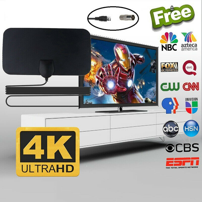 4K 25DB High Gain HD TV DTV Box Digital TV Antenna 50 Miles Booster Indoo.l8