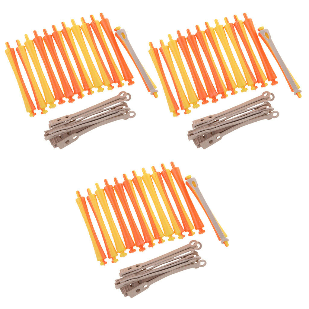 36Pcs Barber Perm Rods Pin Curls Waves Curlers Perming Rollers 1.6x9cm