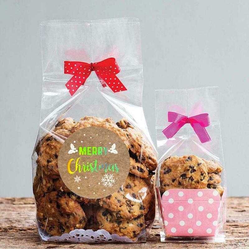 500pcs Round Merry Christmas Thank You Stickers Gift Package Seal Labels Decor