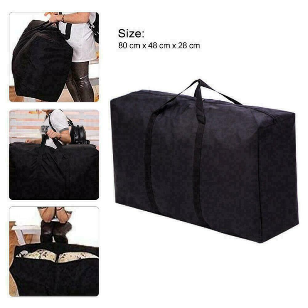Home Extra Large Storage Bag Waterproof For Outdoor Y1S1 Cushion Black W6Q1