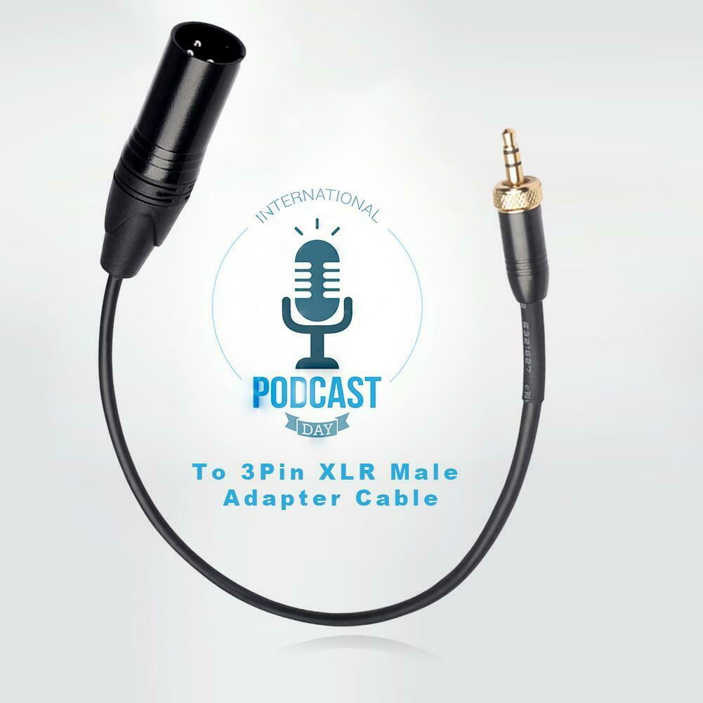 3.5mm Audio Male Plug with Internal Thread to 3Pin XLR Male Adapter Cable @