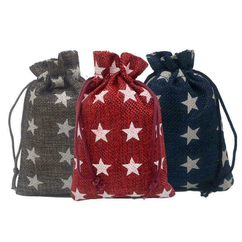Christmas 2021 Advent Calendar 24 Days Hanging Drawstring Candy Bags w/ Stickers