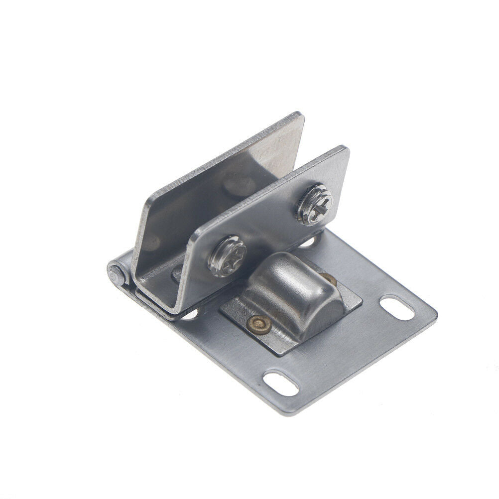 Stainless Double Clamp Shower Hinges 180 Degree Glass Door Cabinet Kitche.l8