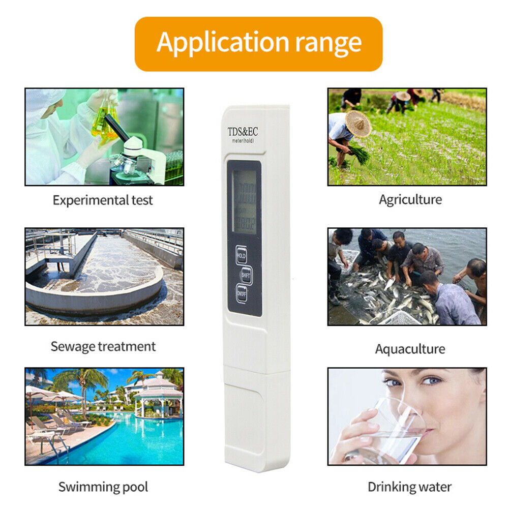 Digital TDS Water Quality Test Pen Aquarium Pool Hardness Purity Tester @