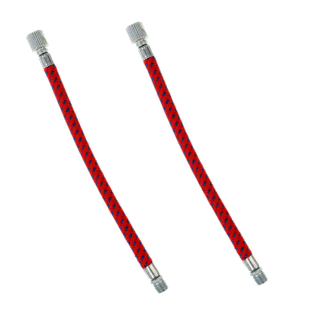 2Pcs Bike Pump Extension Hose Inflator Tube Pipe Cord Schrader Valve Adapter