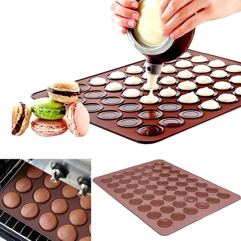 30 Cavity Silicone Pastry Cake Macaron Macaroon Oven Baking Mould Sheet M.l8