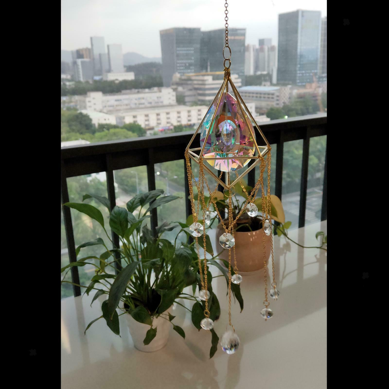 Crystal Sun Catchers Rainbow Wind Chime Hanging Pendants for Home Decor