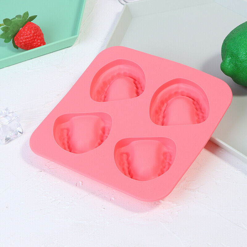 Denture Shaped Ice Cube Tray Silicone Ice Trays/Chocolate Molds Baking Mo.l8
