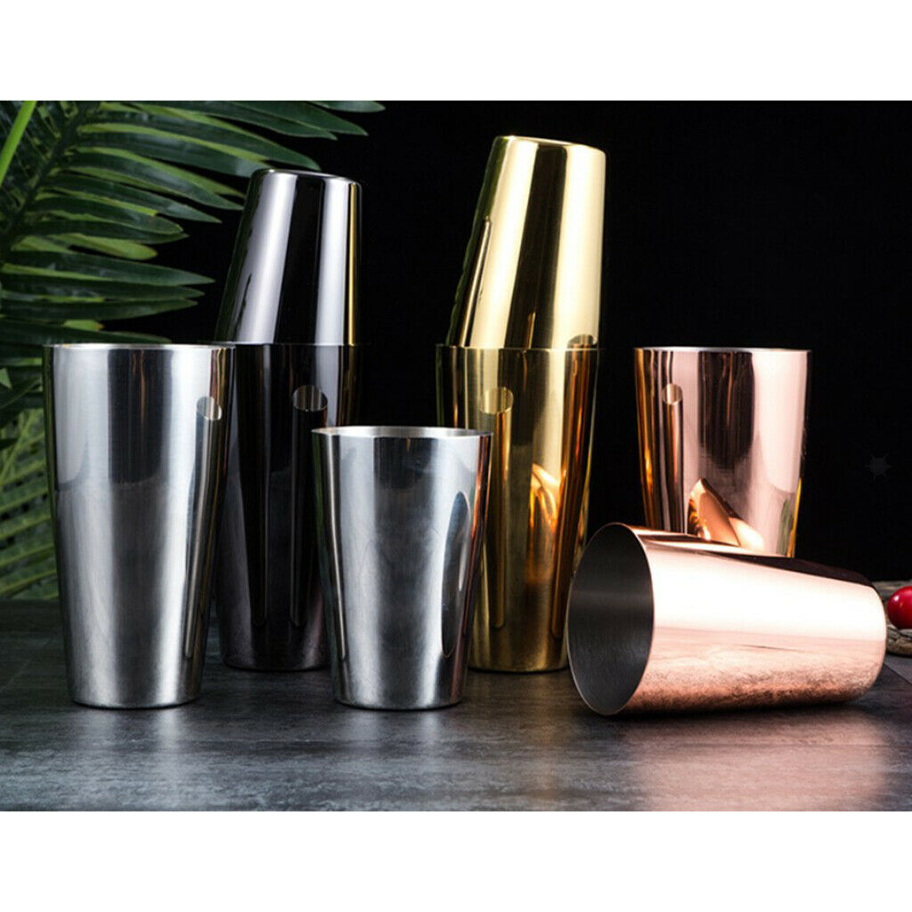 Cocktail Shaker Boston Shaker 2 piece Bartender Bar Tool Black