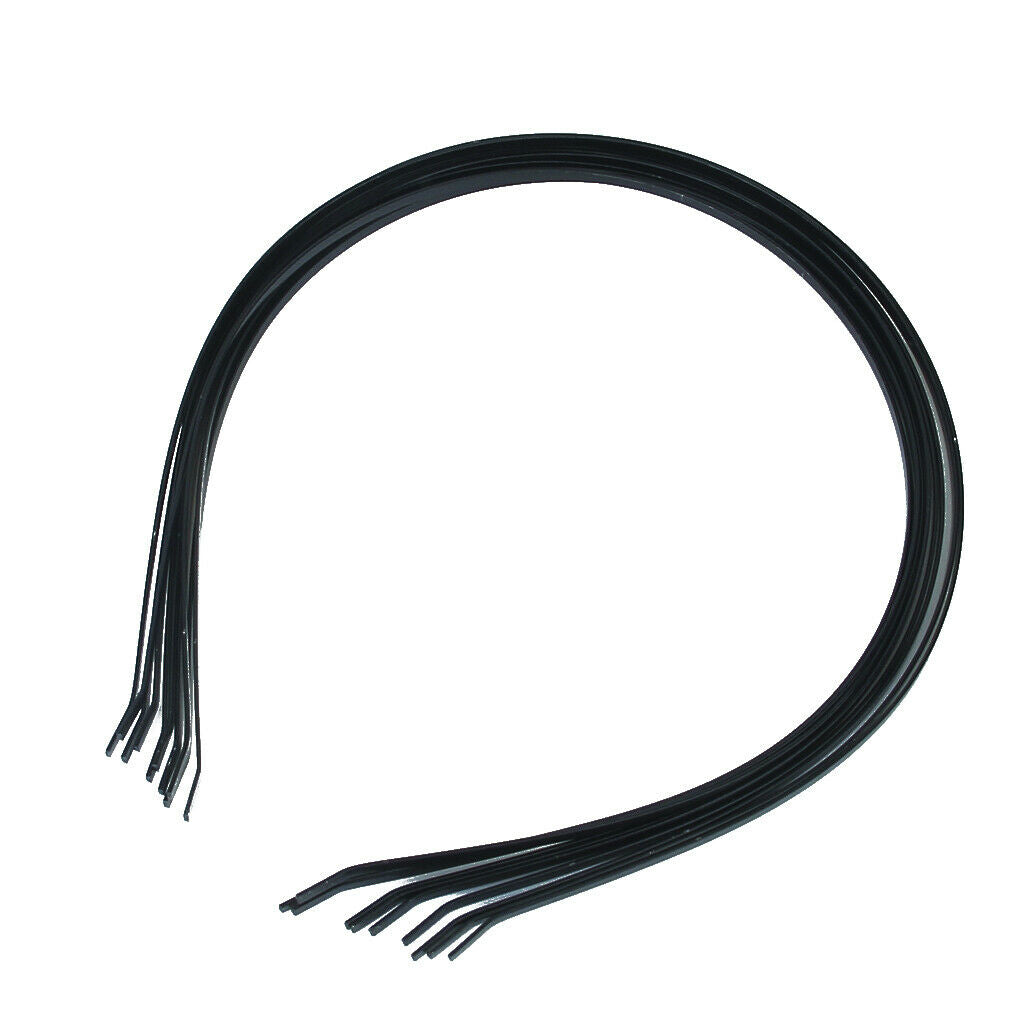 50pcs 3mm Black Metal Blank Plain Headbands Hair Bands Accessory DIY Craft New