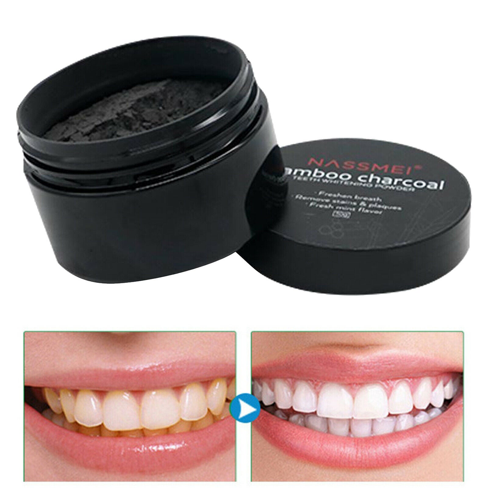Natural Teeth Gum Whitening Powder Polish Remove Plaque Stains Dental Tools