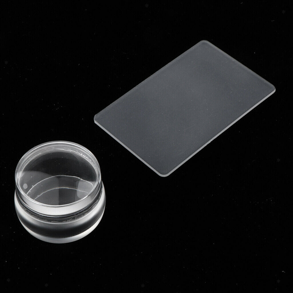 4cm Clear Jelly Stamper and Scraper Set DIY Nail Art Stamping Printing Template