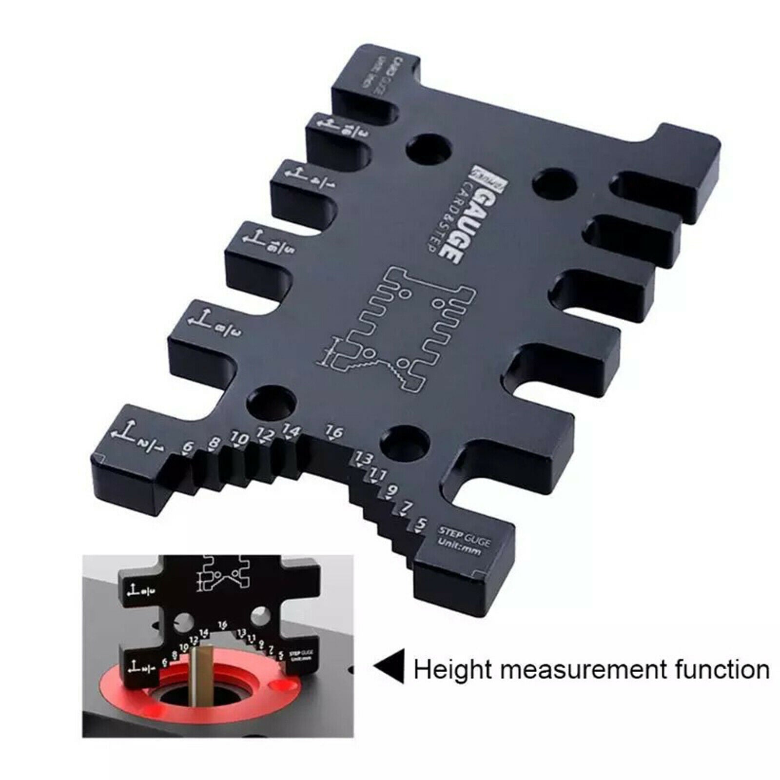 Aluminum Alloy Dovetail Tenon Caliper Mortise Card Measuring Gauge Ruler