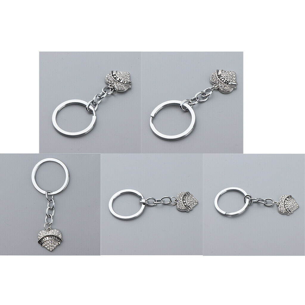 Crystal Rhinestone Key Chain Ring Purse Bag Charm Decor Keyring Keychain Best