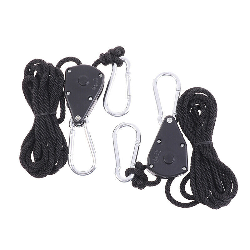 2Pcs Adjustable Light Lifters Hangers Rope Ratchet Lights Lifters ReflectorBDAU