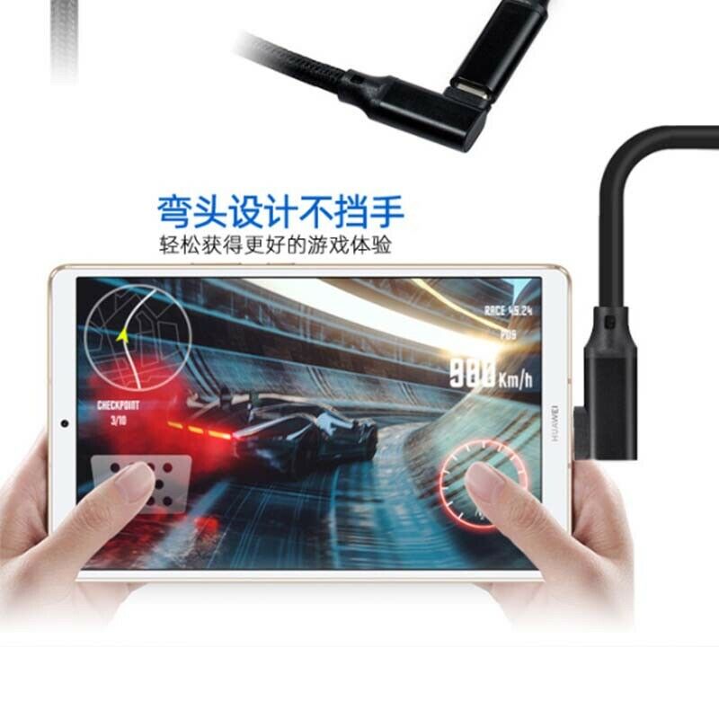90 degree 2M Type C Extension Cable USB3.1 Male to Female Fast Charger Data10Gbp