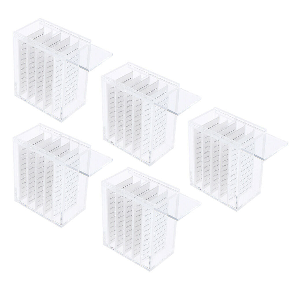 5x 5-Layer Eyelashes Storage Case Organizer Lash Adhesive Glue Holder Pallet