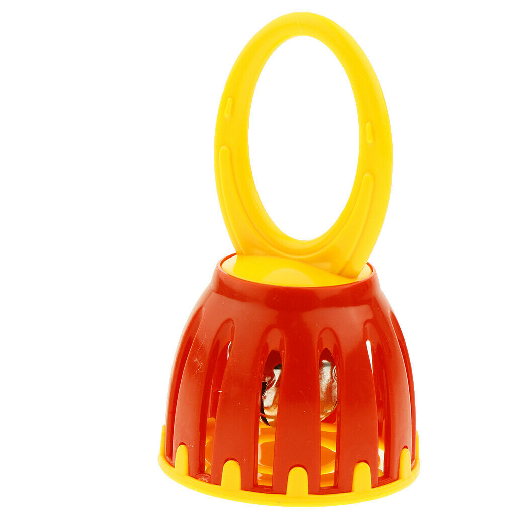 Kids 6inch Handled Cage Bell Infant Baby Educational Musical Percussion Rattle