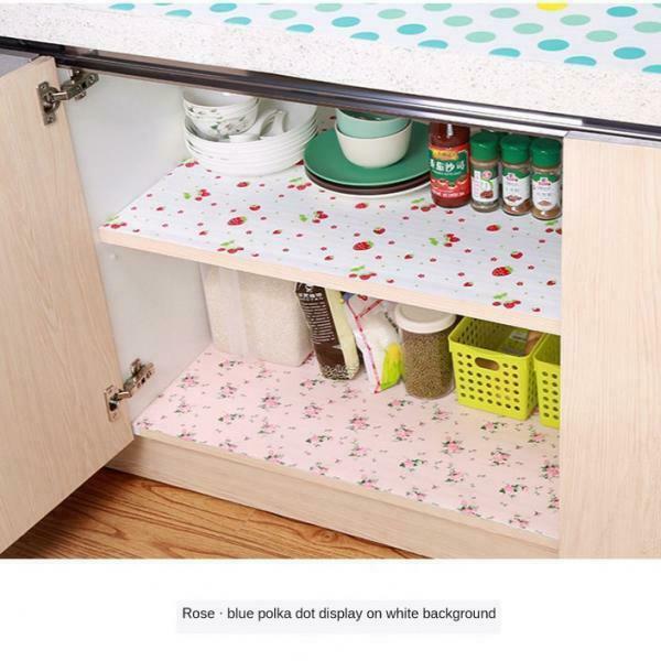 4pcs Shelf Mats Refrigerator Liner Washable Pads Kitchen Supplies 290cm*30cm