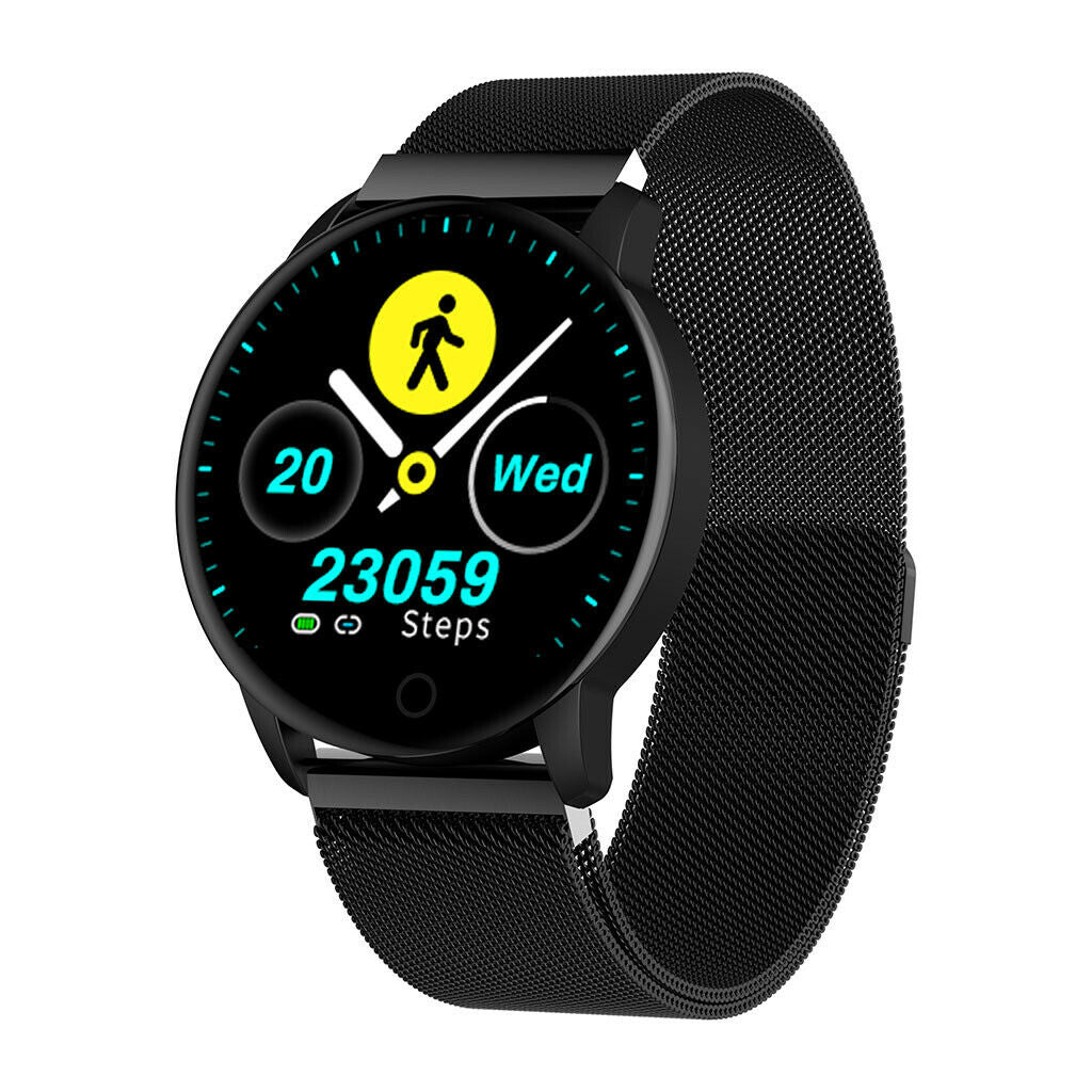 Smart Watch Outdoor Sport Fitness Tracker Bracelet Bacd Black (Steel)