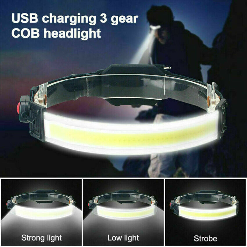 3Mode LED Headlamp Headlight Torch Flashlight Work Light Bar Head Band Lamp
