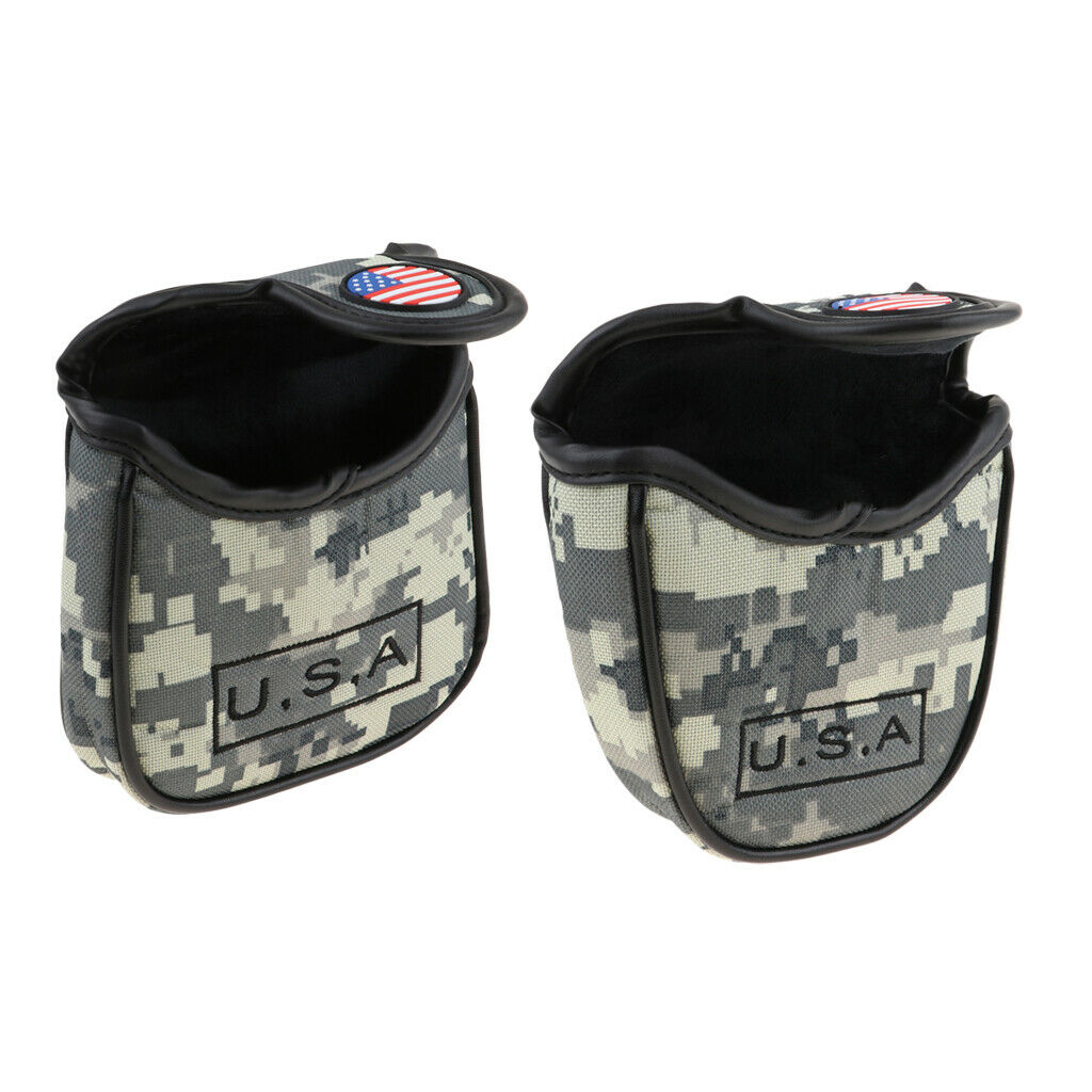 Magnetic Closure Golf Square Putter Head Protect Cover Sleeve Headcover