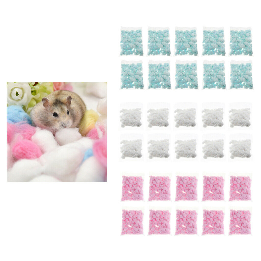 10 pack Cute Cartoon Small Cotton Balls for Hamster Guinea Pig Hamster white