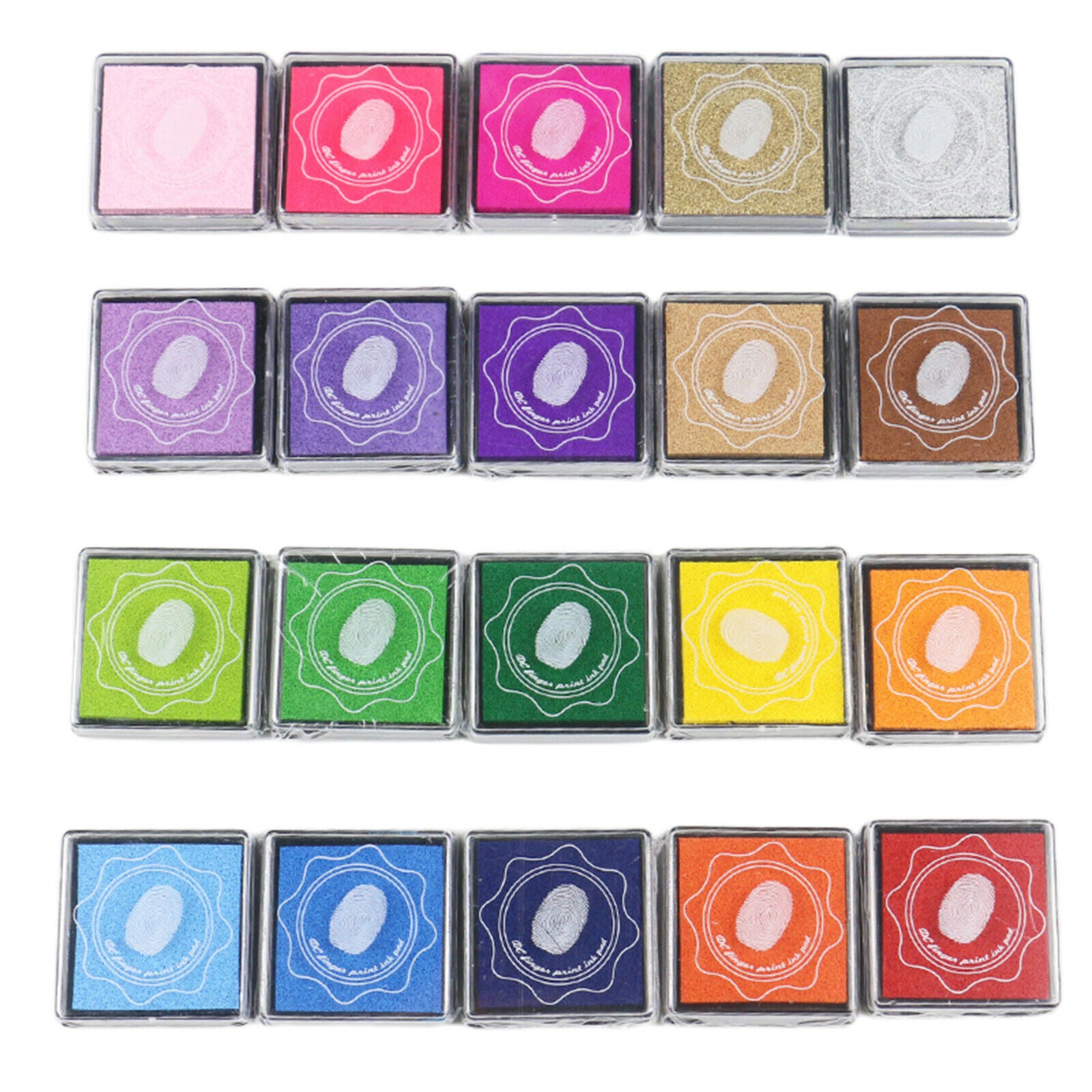 Craft Ink Pad Stamps DIY Finger Washable Ink Pads for Kids Rubber Stamps