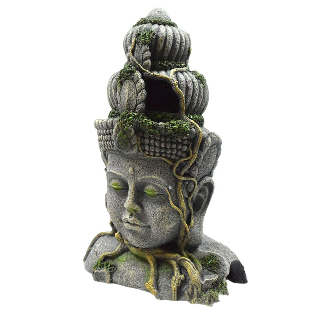 Aquarium Decoration Buddha Statue Guanyin Fish Tank Shelter Simulation Craft