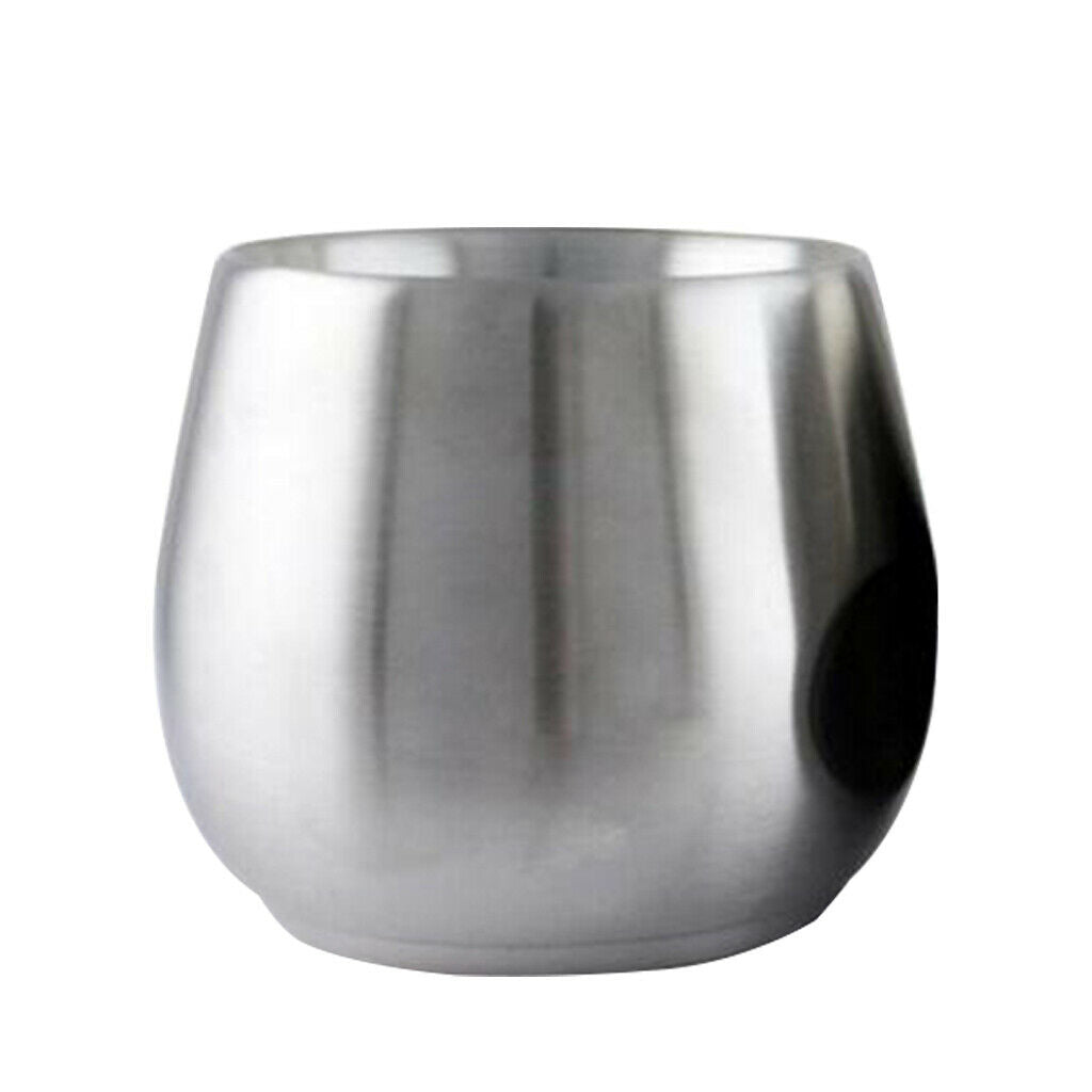2xStainless Stemless Wine Goblets Vacuum Insulated Travel Tumbler Cup 200ml