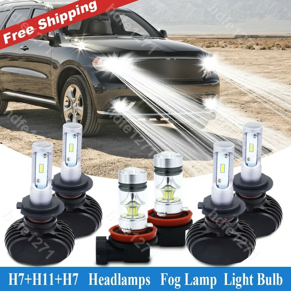 6X Bright White LED H7 H7 H11 Hi/Lo Headlight Fog Light Bulb Fit Benz B200 06-11