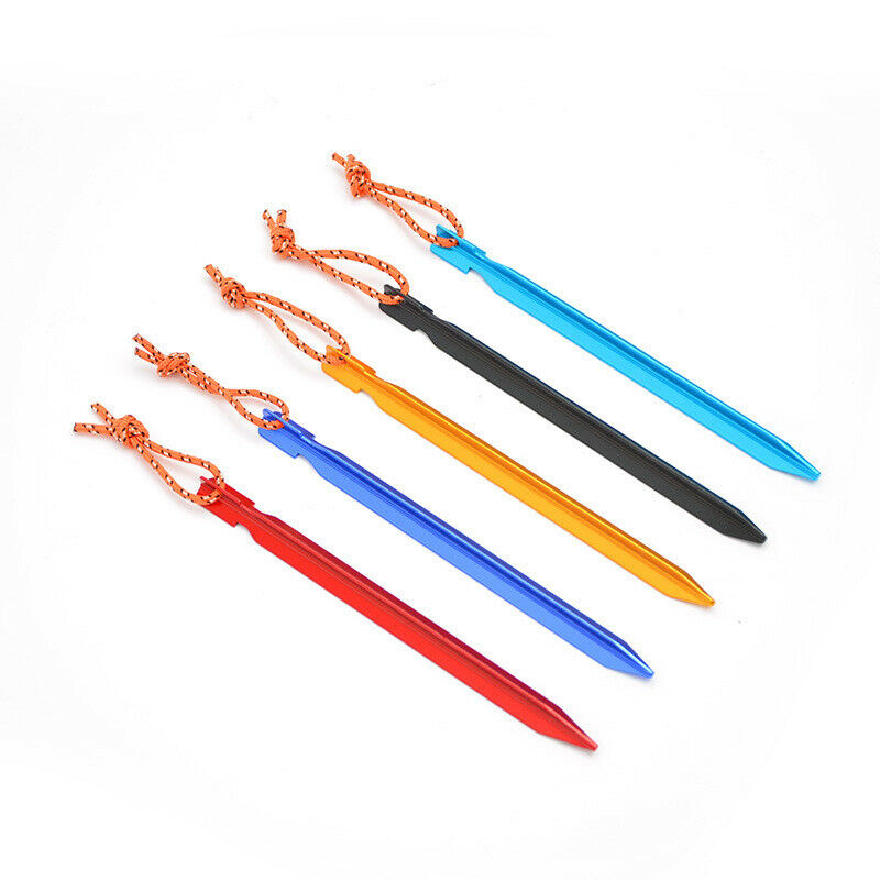 18cm Aluminum alloy Tent Pegs with Rope Stake Outdoor Traveling Tent Accessor Kt