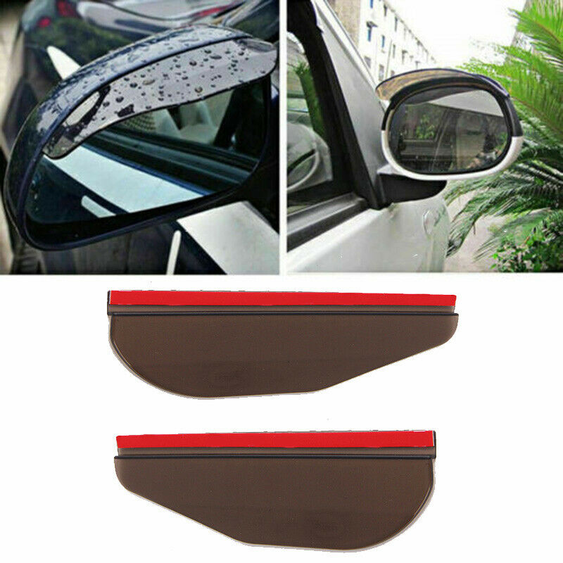 2PCS Universal Car Rearview Side Mirror Visor Rain Guards Sun Shades Deflectors