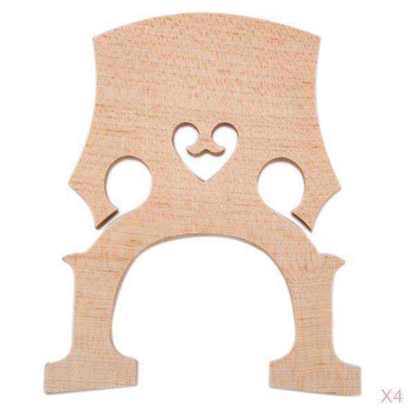 4 Pieces Maple 3/4 Cello Bridge Musical Instrument Replacement Multipurpose