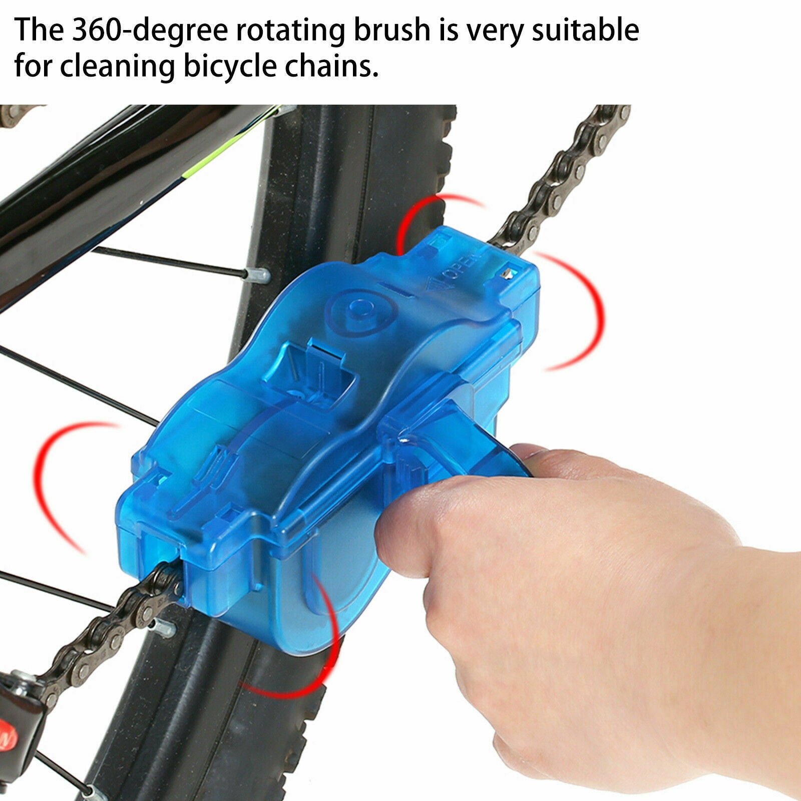 Bicycle Chain Cleaner Bike Wash Cleaning Tool Cycling Scrubber Brushes Wheel Kit