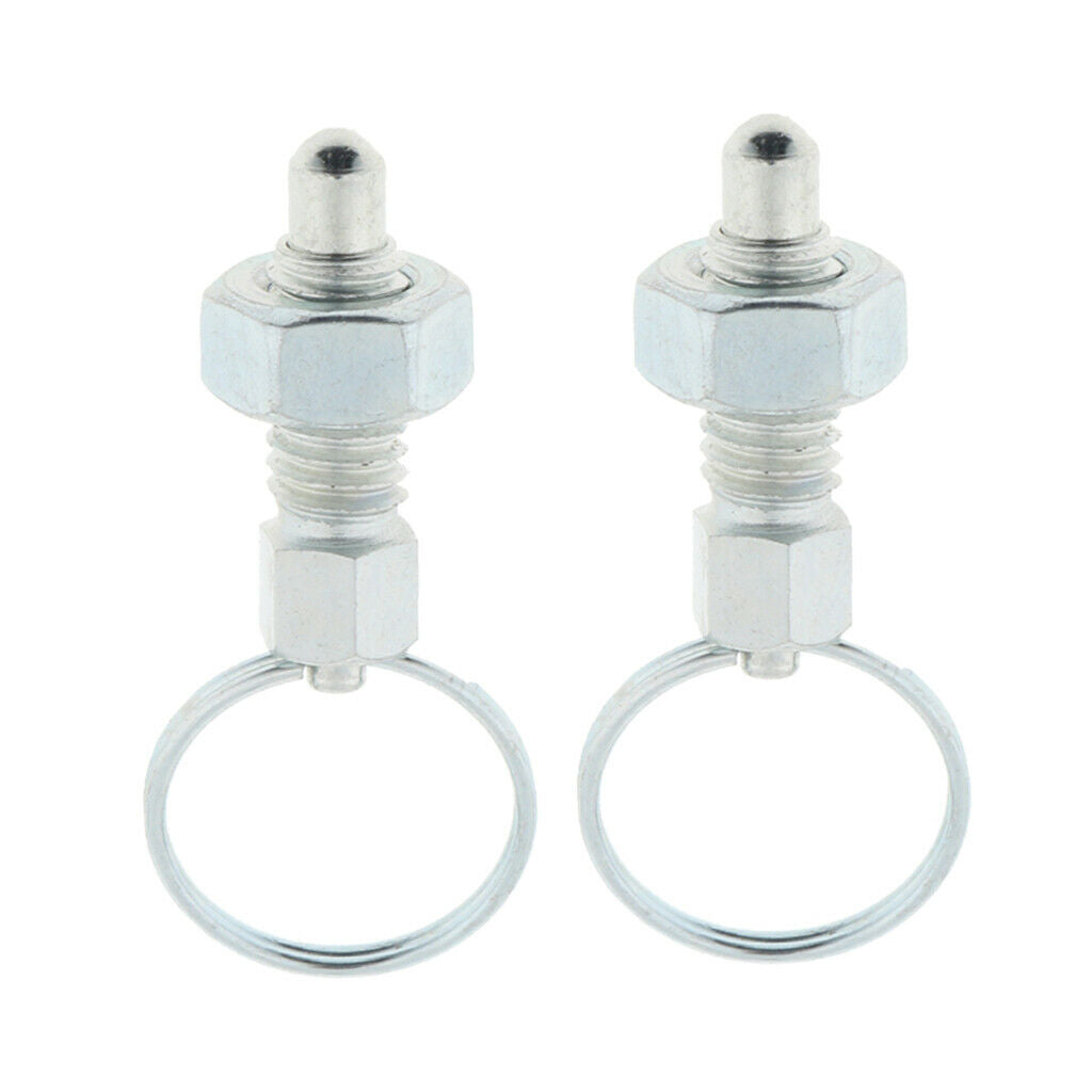 2Pcs M6 Pull Indexing Ring Pin Knob Plunger Spring Positioning Pins High Quality