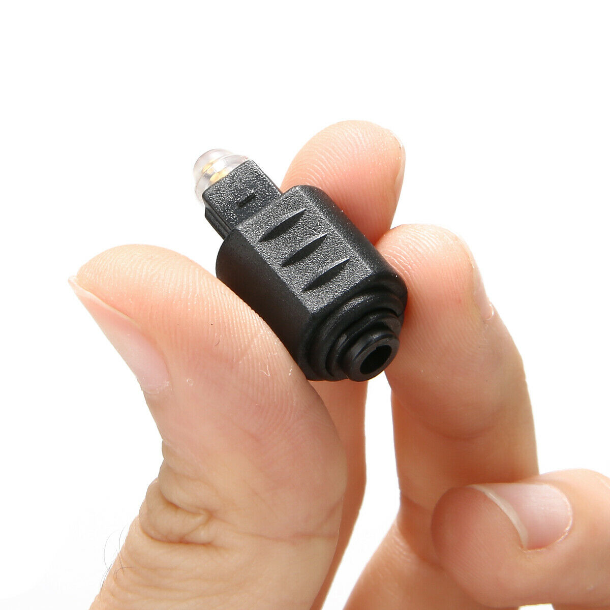 Mini Optical Audio Adapter 3.5mm Female Plug Jack to Digital Toslink Male Black