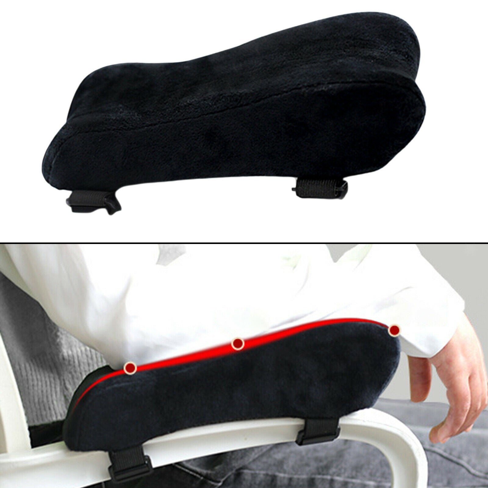 Soft Memory Foam Home Office Gaming Chair Armrest Pads Cushion Elbow Pillow