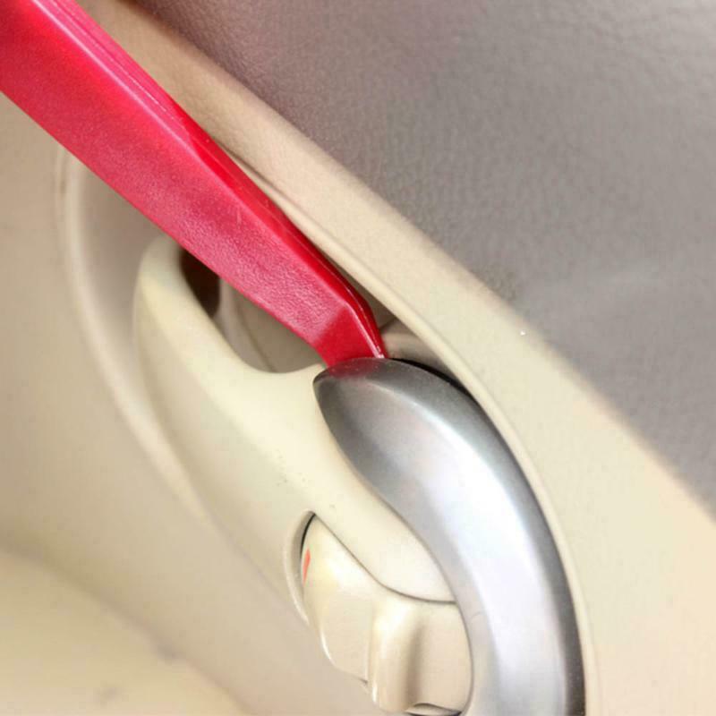 5 Pcs Red  Car Door Radio Trim Dash Audio LED Light Lamp Removal Pry Tool Kit