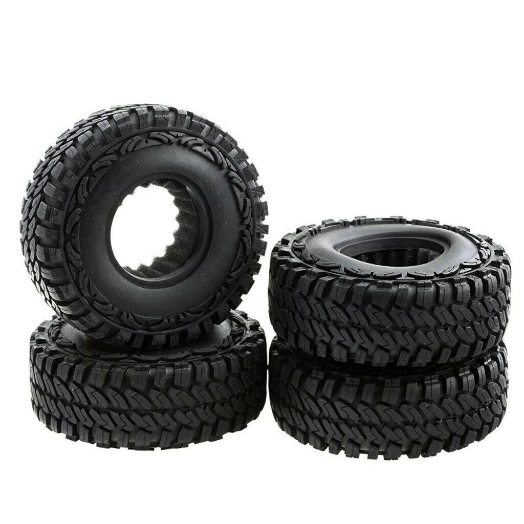 4pcs RC 1.9'' Rubber Tyres for SCX10 wrangler D90 1:10 RC Rock Crawler Car