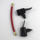 Pump Dual Head Adapter Extension Hose Adaptor Nozzle Bicycle Foot Pump