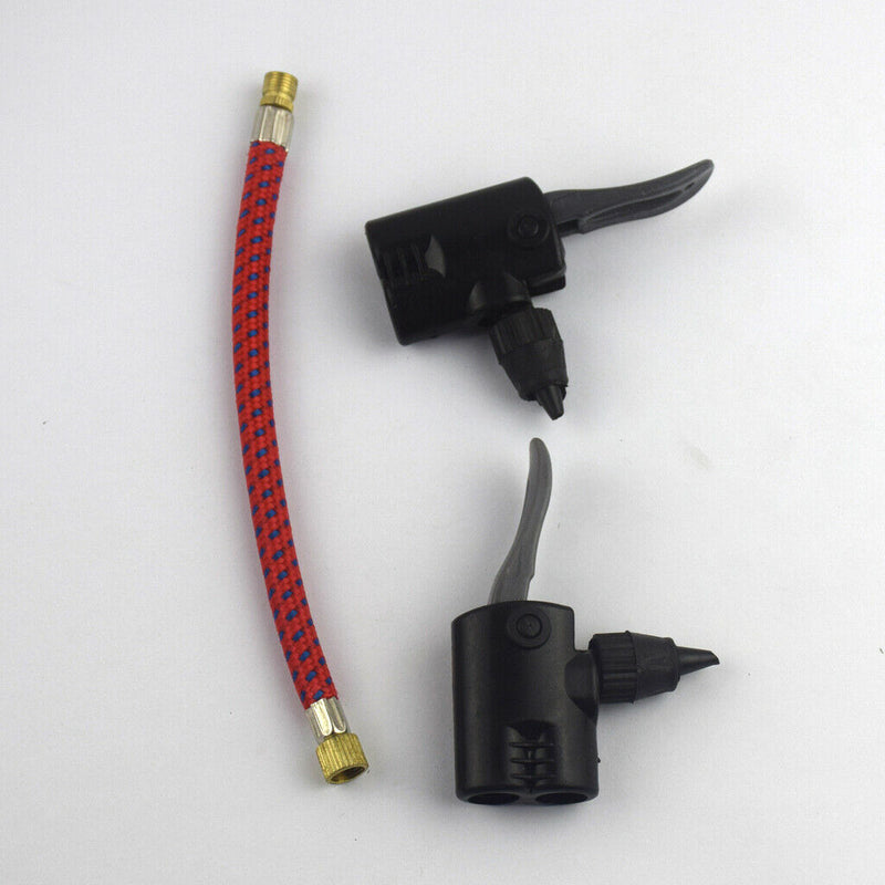 Pump Dual Head Adapter Extension Hose Adaptor Nozzle Bicycle Foot Pump