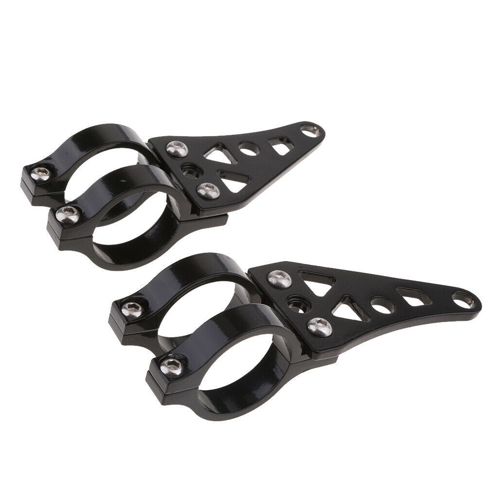 1 Pair of Universal Motorcycle Headlight Side Attachment Fork Ears Tube