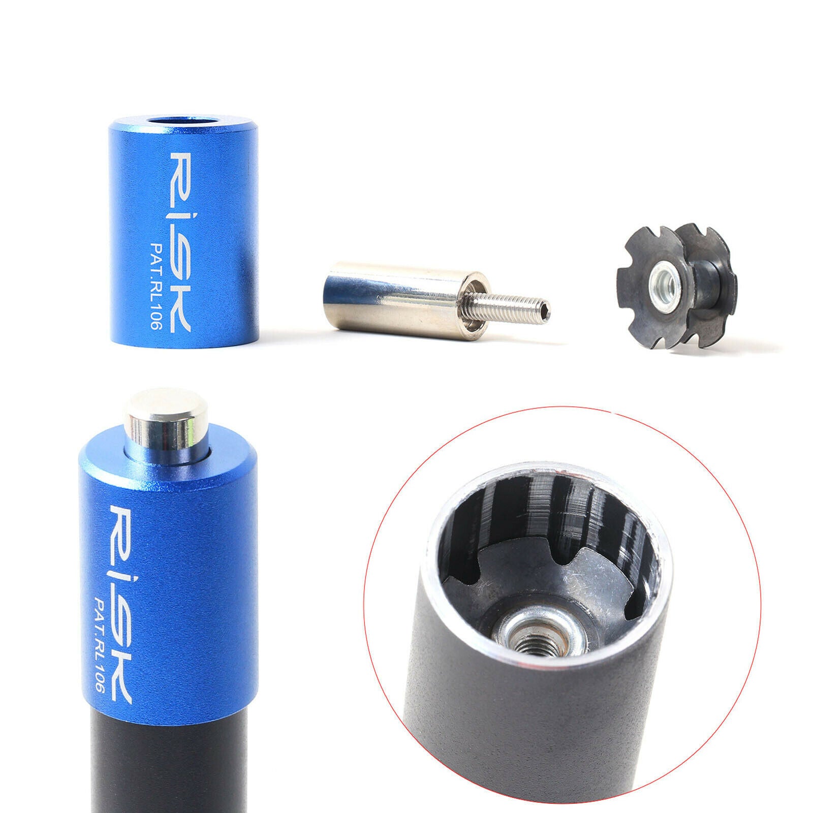 Bike Headset Driver Bicycle Front Fork Star Nut Installer Insert Tube Setter