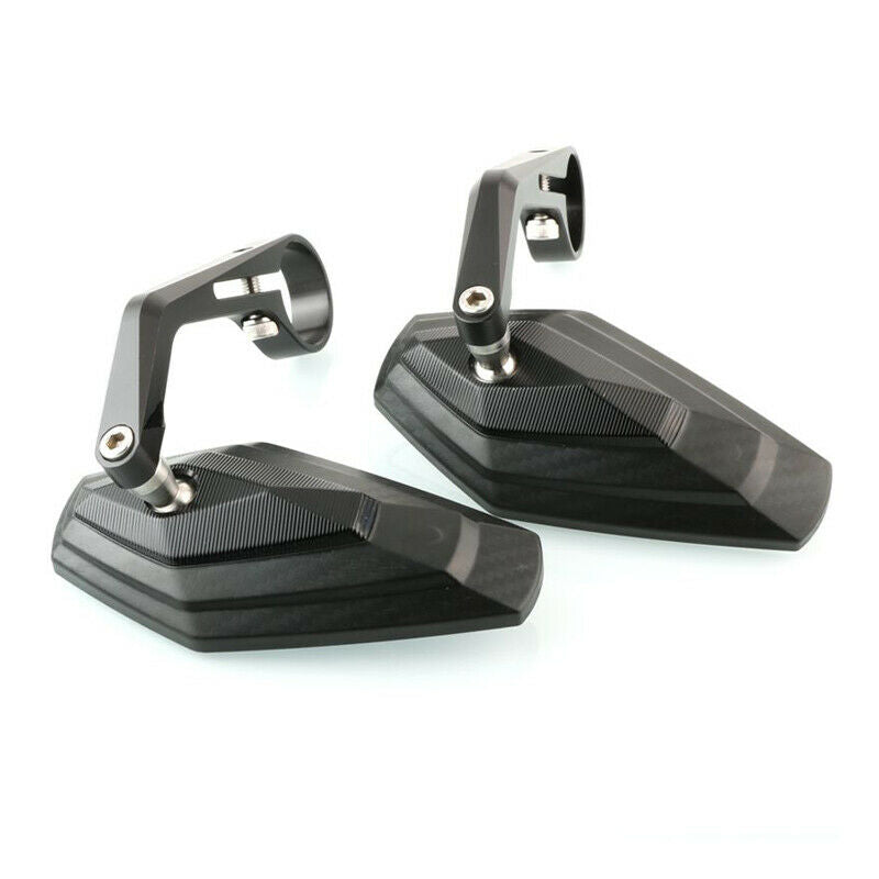 2PC Motorcycle Scooter Rear View Side Mirrors 7/8" 22MM Handle Bar End Universal