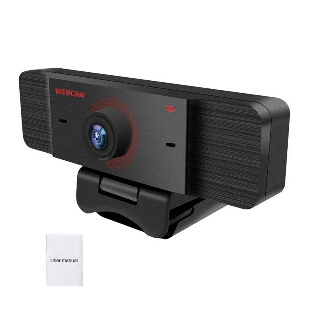 Webcam Full HD 2K 30FPS Web Camera with Microphone for Computer Laptop Desktop